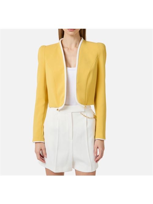 Lightweight crepe jacket with 3D piping ELISABETTA FRANCHI | GI21461E2.FA5